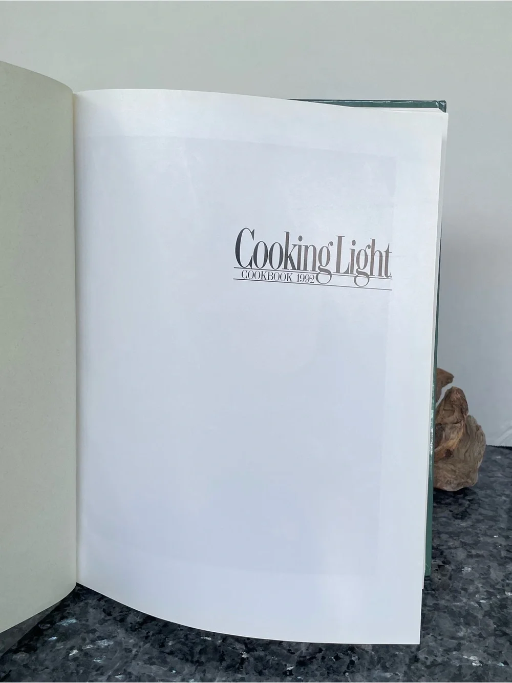 Cooking Light Cookbook-Hardcover Book, 1992, Vintage Kitchen Recipe Book